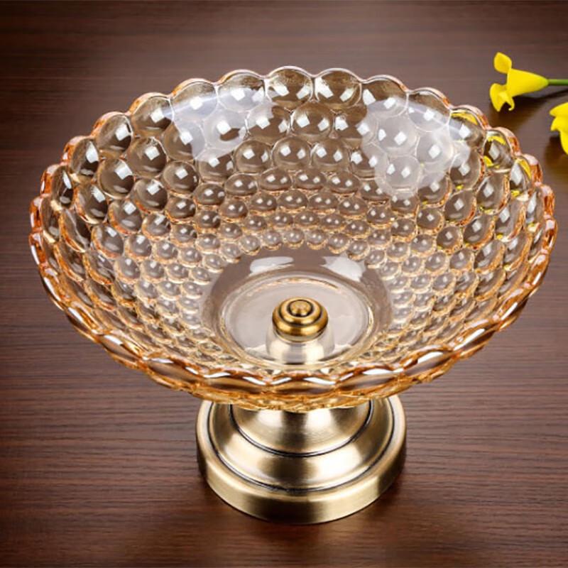 Homeglen European Crystal Glass High-Foot Fruit Plate