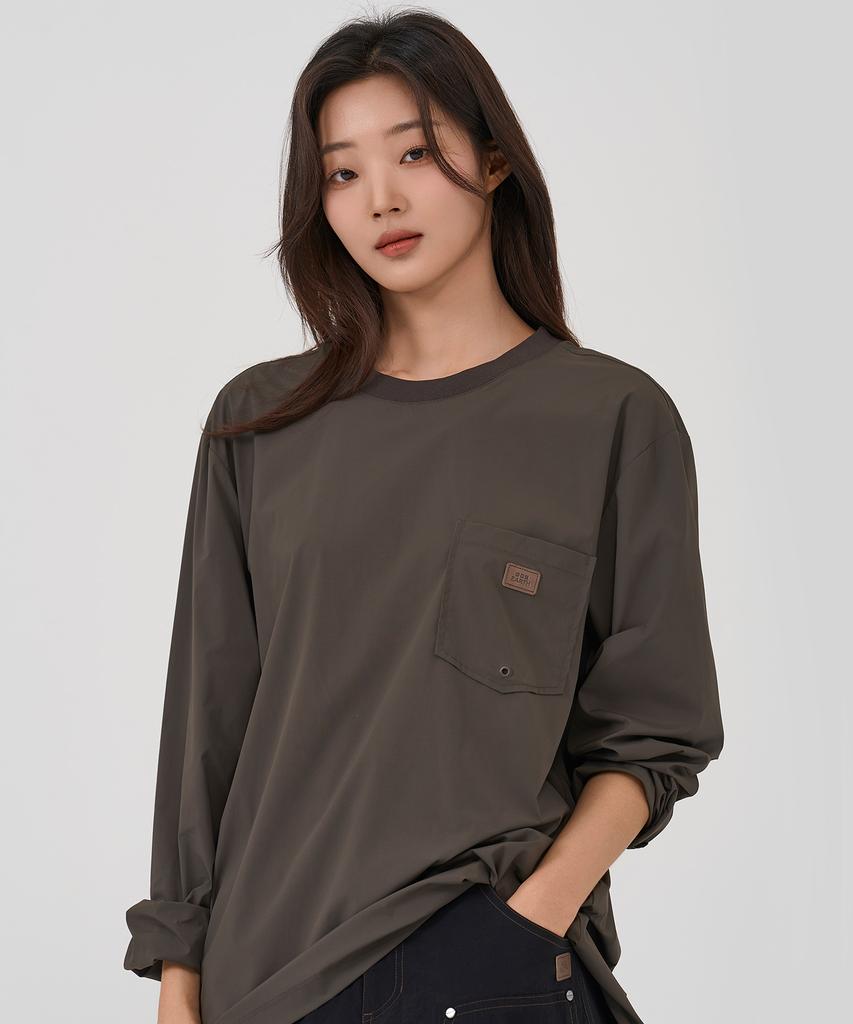 BBC EARTH Simple Woven Pocket Long Sleeve_Khaki