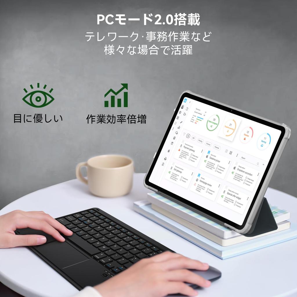 Blackview MEGA2 WiFi Android 15 2K IPS Large DOKE PC Mode 9000mAh Storage with 18W PD Fast A733 Widevine L1 WiFi AI and Face Recognition Tablet,