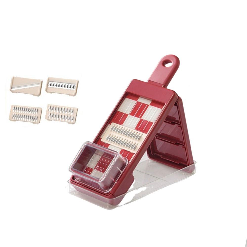 Washable Vegetable Fruit Slicer Multifunctional Potato Chopper Multifunctional Food Grater Kitchen красный