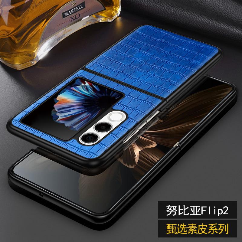 For ZTE Nubia Flip 2 Case Crocodile Pattern Textured Alligator Print Vegan Leather All-inclusive Protection Cover