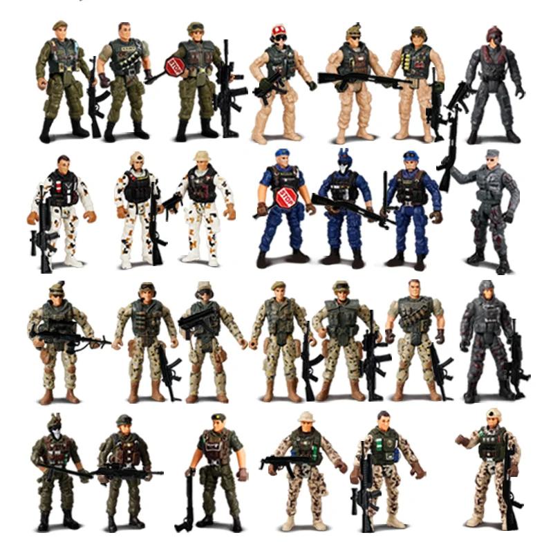 Parachute Toy Army Police Military Snow Navy Soldier Action Figure Toy Hand Throwing Kids Game for Boy Children Christmas Gift