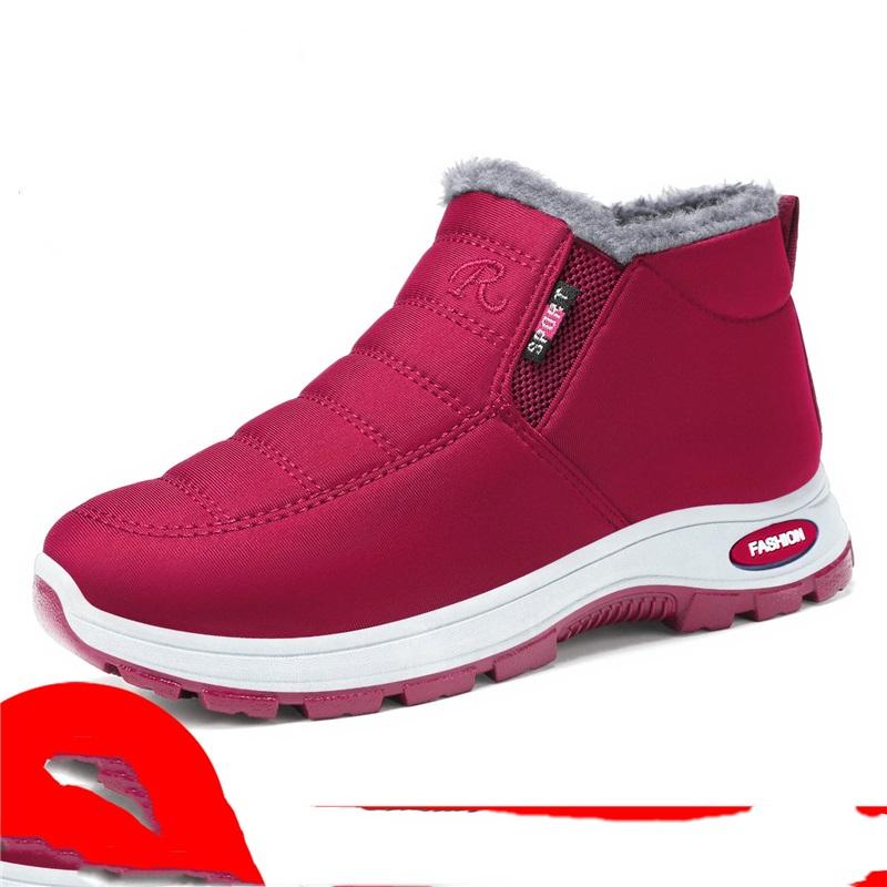 

Women s Warm And Plush Thick Cotton Shoes And Boots 47 красный