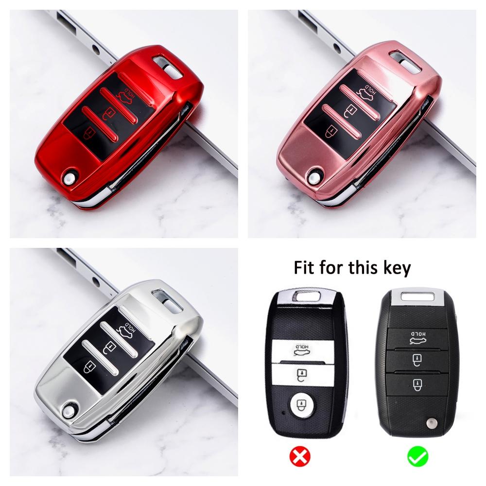 Car Key Case Shell For Kia Rio Ql Sportage Ceed Cerato Sorento K2 K3 K4 K5 Remote Folding Key Protector Accessories