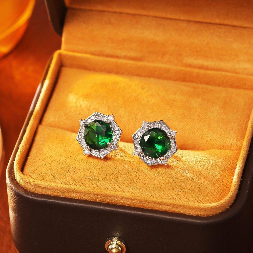 Unique Design Pink Zircon Stud Earrings Zirconium Rose Petal Earrings Earrings For Women