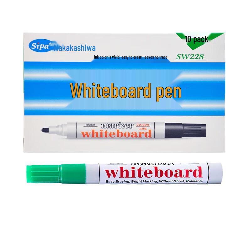 Sipa SW228 Erasable Whiteboard Marker Pen 10-Count Box
