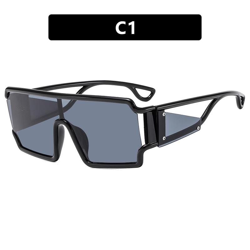 

Авангардные футуристические солнцезащитные очки квадратной формы с вырезами: Уличный стиль для инфлюенсеров As Pictured