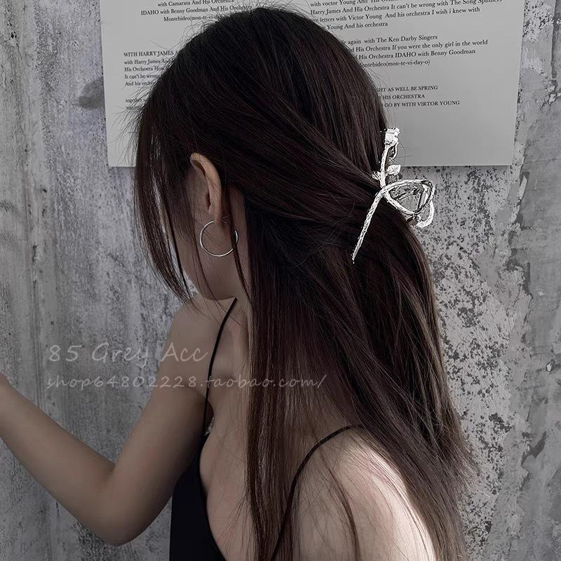 High-End Metal Butterfly Hair Clip for Women - Large, Elegant 2024 Style Shark Clip