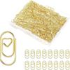 Mini Gold Heart Paperclip Set - Cute Shaped Binder Clips for Student Planners