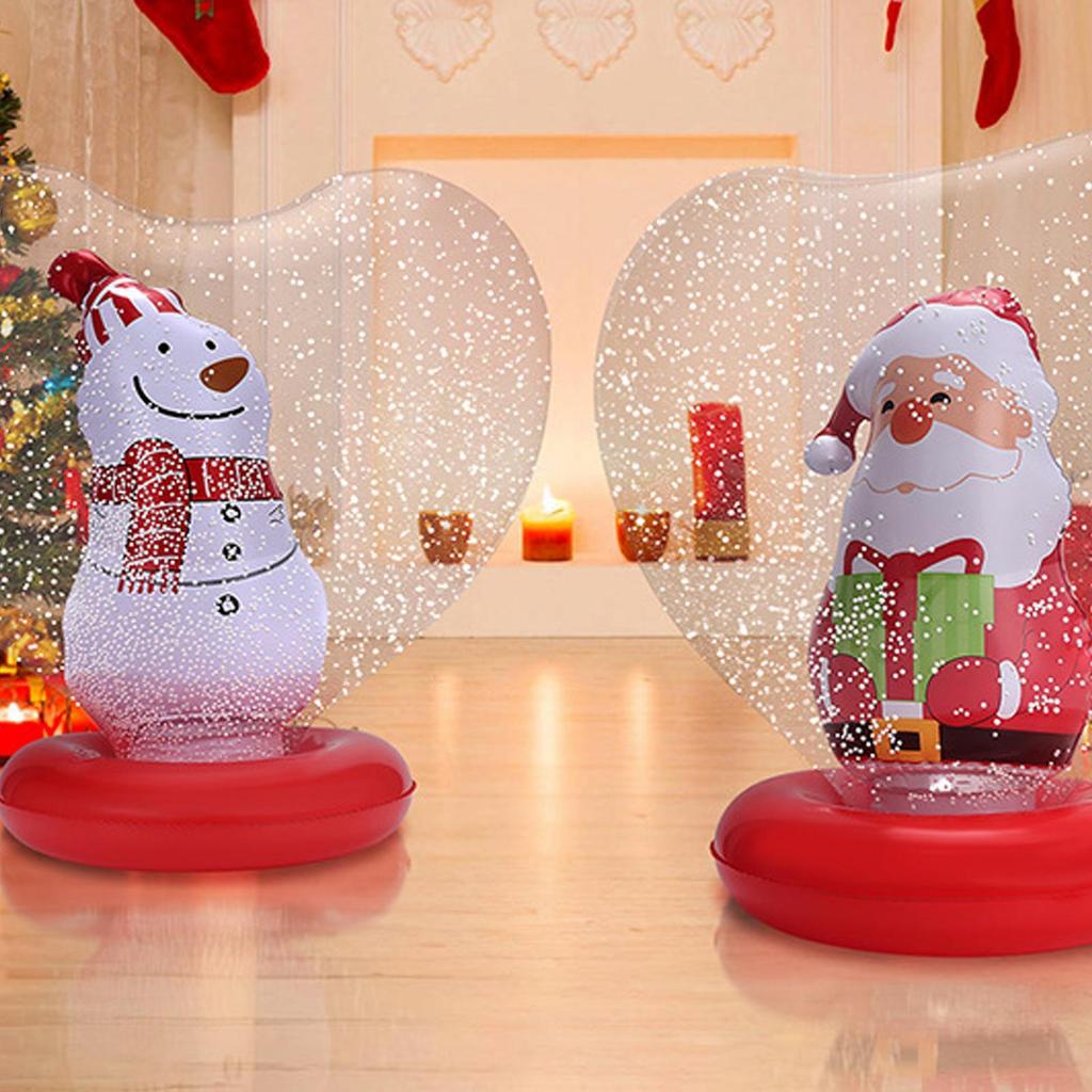 2025 Inflatable Christmas Balls Heart Shape Christmas Decorations Figurine Inside Holiday Blow Ball For Outdoor Yard Pool