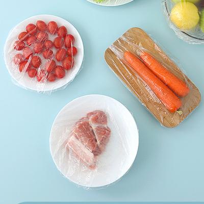 100Pcs/Bag Fresh-keeping Bag Multifunctional Good Sealing Round Shape Reusable Elastic Food Storage Cover for Leftover