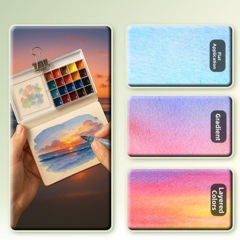 10/21 Grid Watercolor Paint Palette Mini Travel Painting Tray DIY Empty Paint Box  Artist