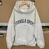 IN BLUE: England Trip Blogger Style Korean Cotton Loose Fit Lettered Pullover Hoodie Pair