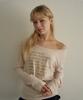 5OML Lettering Loose Fit Long Sleeve (Cream)