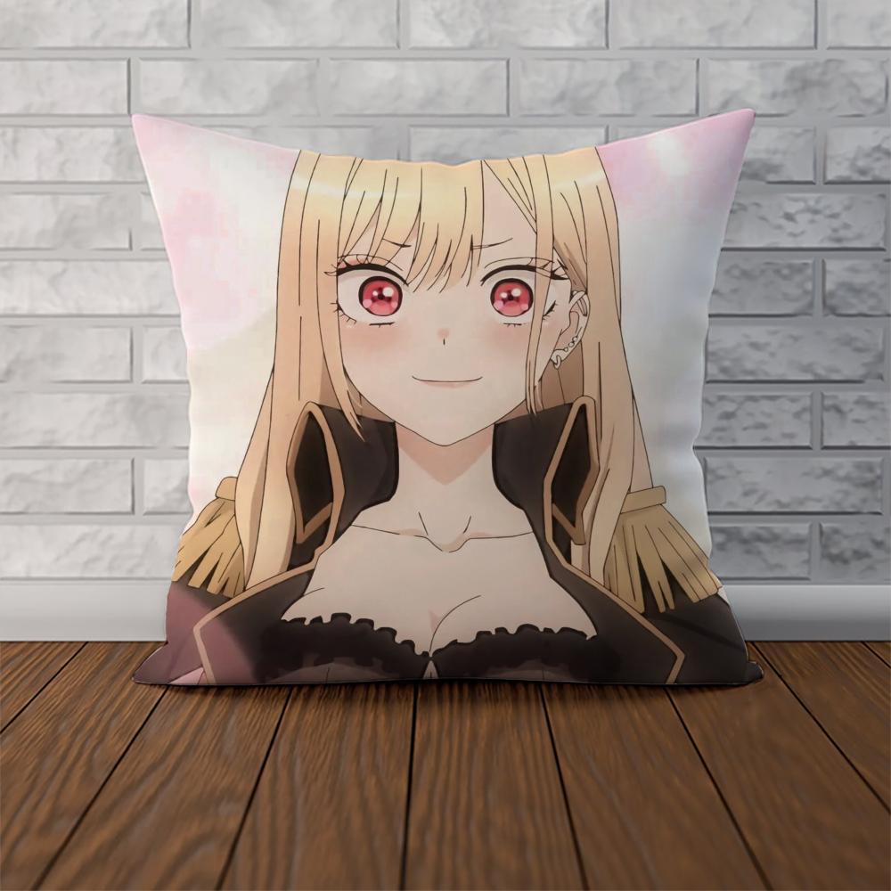 Kitagawa Marin Pillow Case For Car Sofa Decorative Home Doublesided Print Plush Square Throw Pillow Cushion Cover