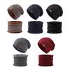 Winter Thick Warm Hat Couple's Warm Hat Solid Color Men's Women's Velvet Knitted Hat Sleeve Cap