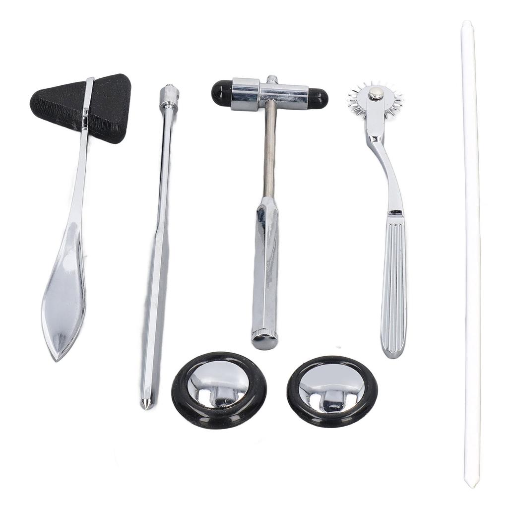 5PCS Neurological Hammer Set Stainless Steel Multifunctional Portable Medical Hammer Set for Nervous System Exam