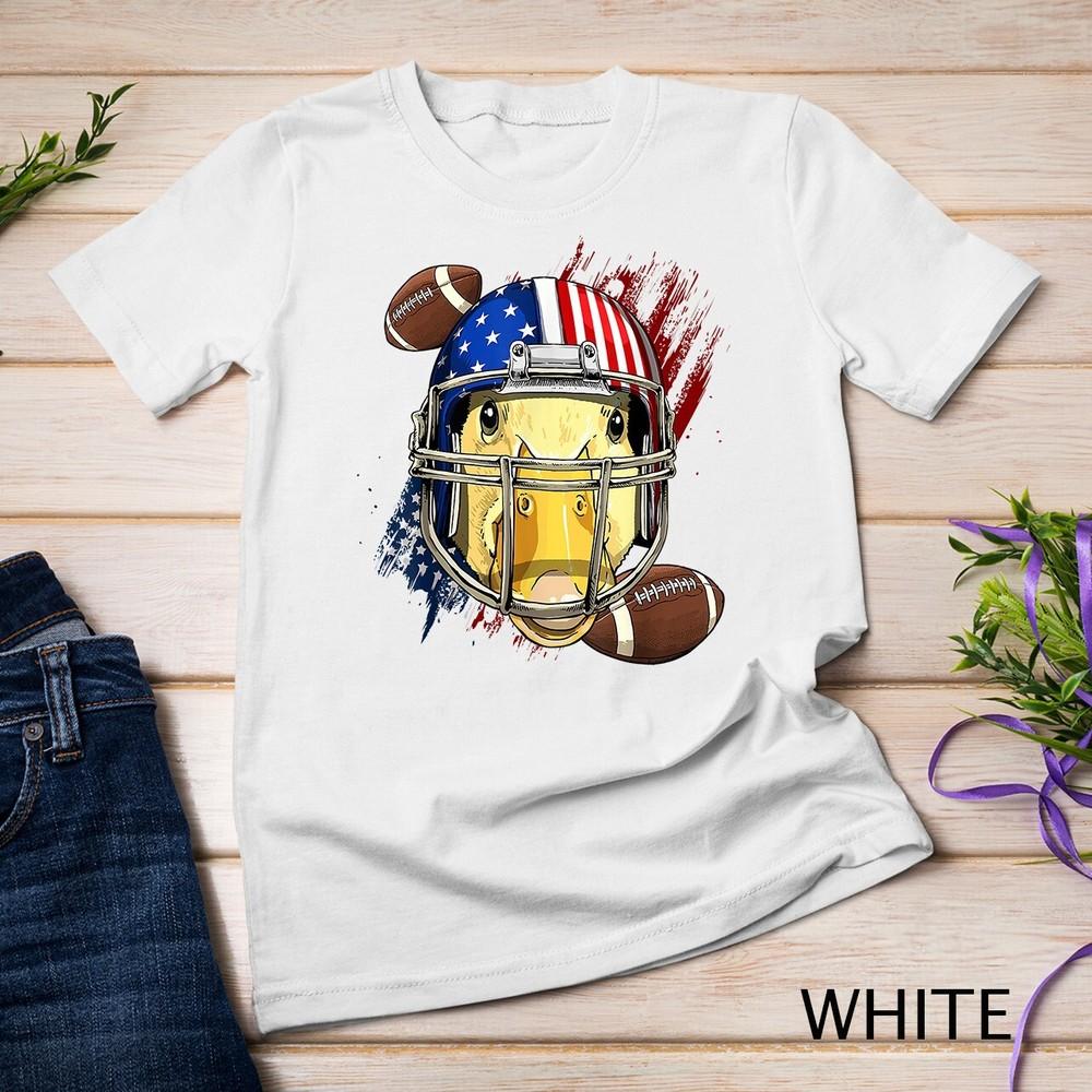 

American Football Player Duck US Patriotic Animal Duck Lover Unisex T-shirt 2XL