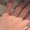 Extremely Fine Four-leaf Flower Ring for Women, Light Luxury, High-end, with Zirconia, Ring for The Index Finger