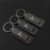 Koolstofvezel Autosleutelhangers Sleutelring Sleutelringen Gesp Voor Mitsubishi Ralliart ASX Galant Mirage L200 EVO Cordia Pajero Outlander