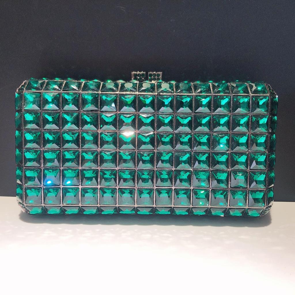 Women Purple Crystal Clutch Purse Stones Evening Bags Hollow Out Wedding Party Clutches Bags Lady Shoulder Bags Handbag