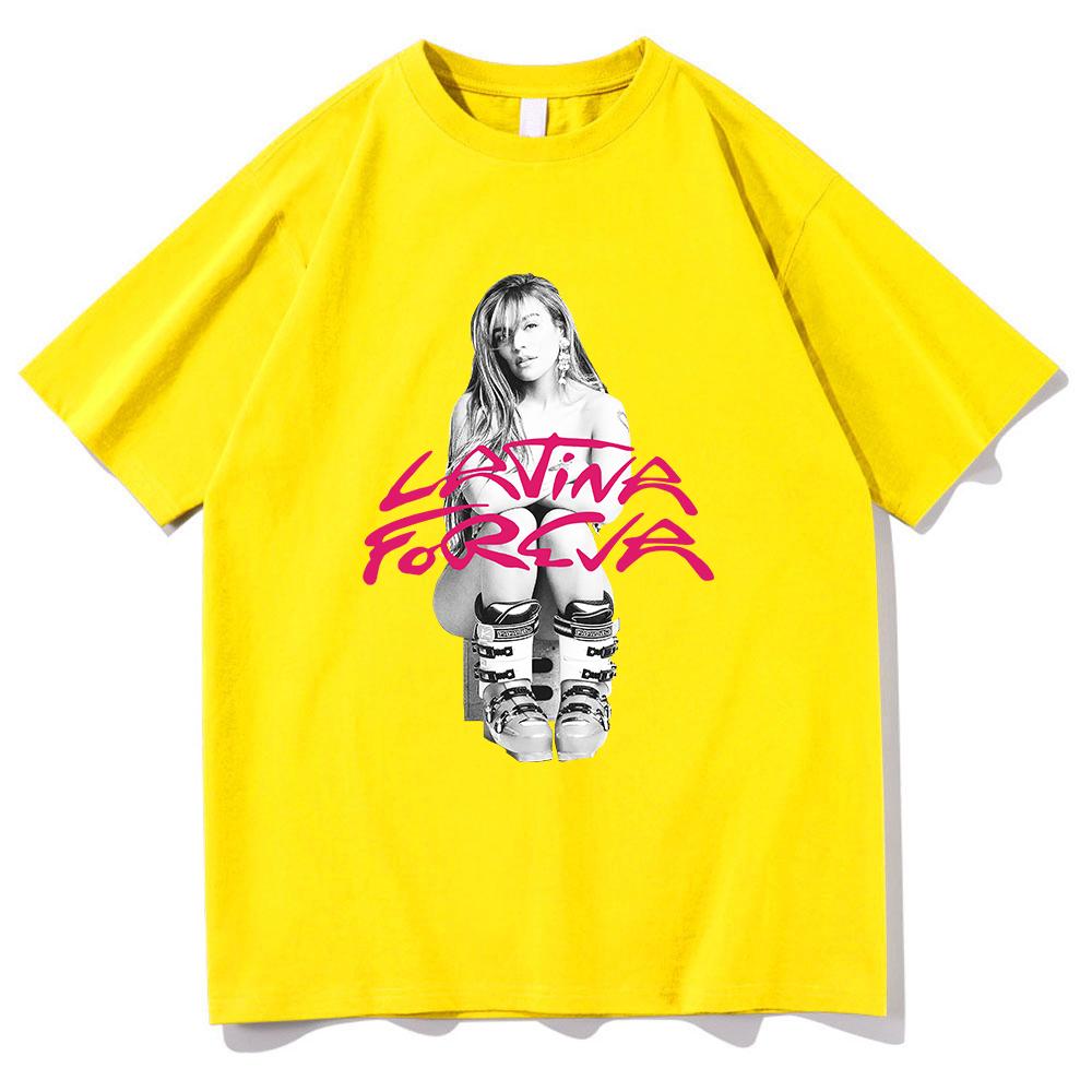 Fashion Karol G LATINA FOREVA T Shirt 2025 New Song Retro Men/women Clothing Harajuku Clothes Summer Cotton Graphic T Shirts