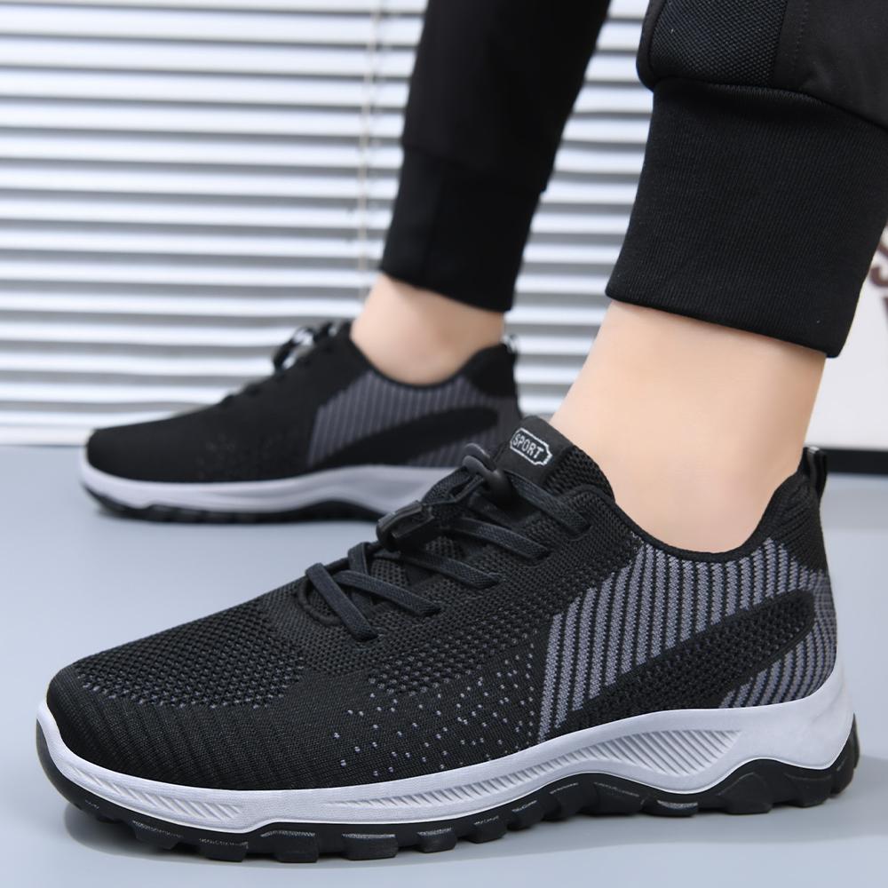 

Мужская обувь, летняя повседневная спортивная обувь, мужская летняя спортивная обувь, дышащая, нескользящая, эластичные ремешки, удобная 45 чёрный