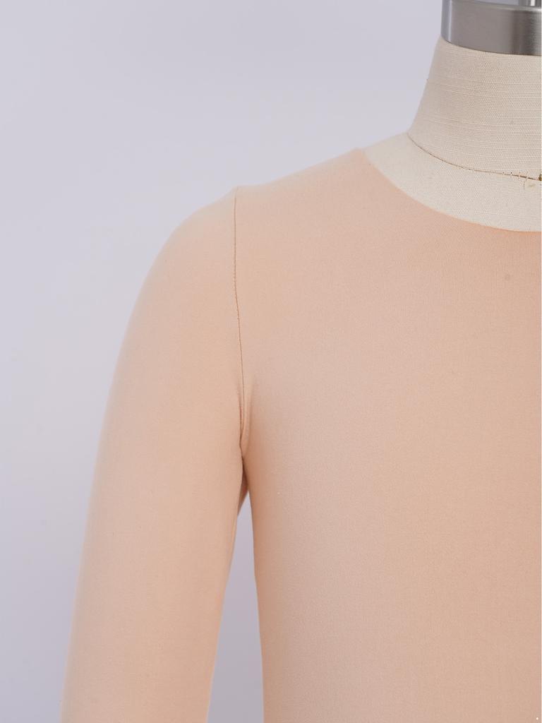 Naadloze Thermische Dans Top voor Kinderen Meisjes: Ronde hals lange mouwen opwarmtrui voor ballet, gymnastiektraining en de winter