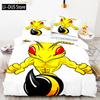 3D-Bienen-Aufdruck Bettwäsche-Set Für Jungen Teenager Polyester Bettwäsche-Set King Queen Größe Gelb Weiß Schwarz Bettbezug Bett