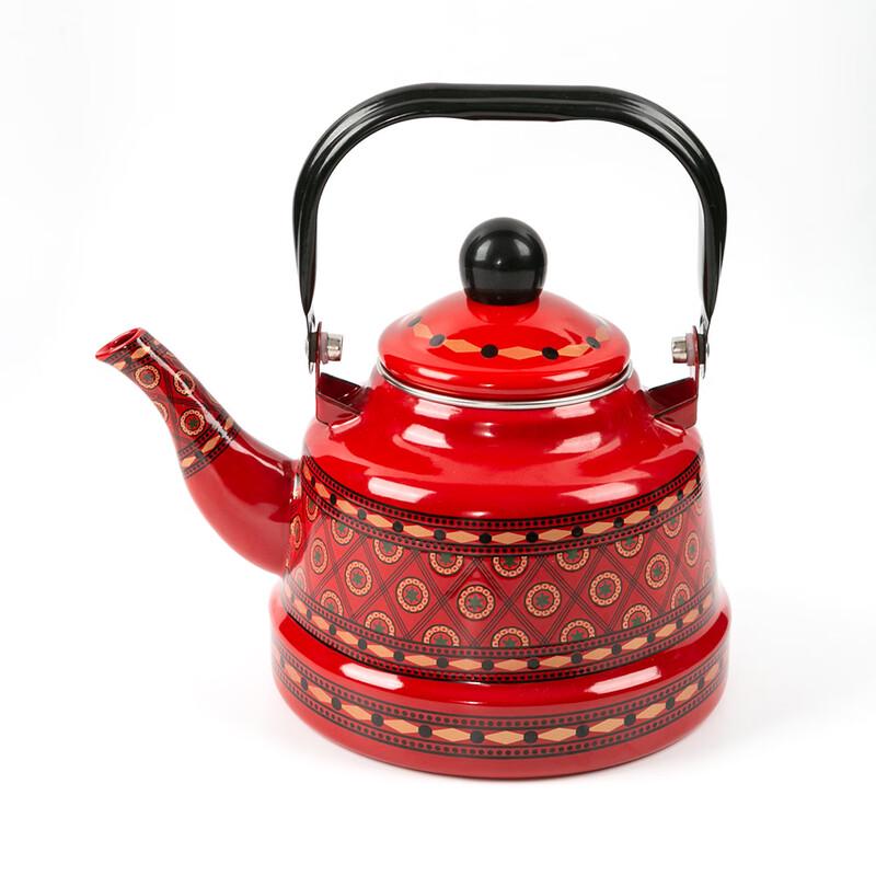 Vintage Enamel Pear-shaped Water Kettle
