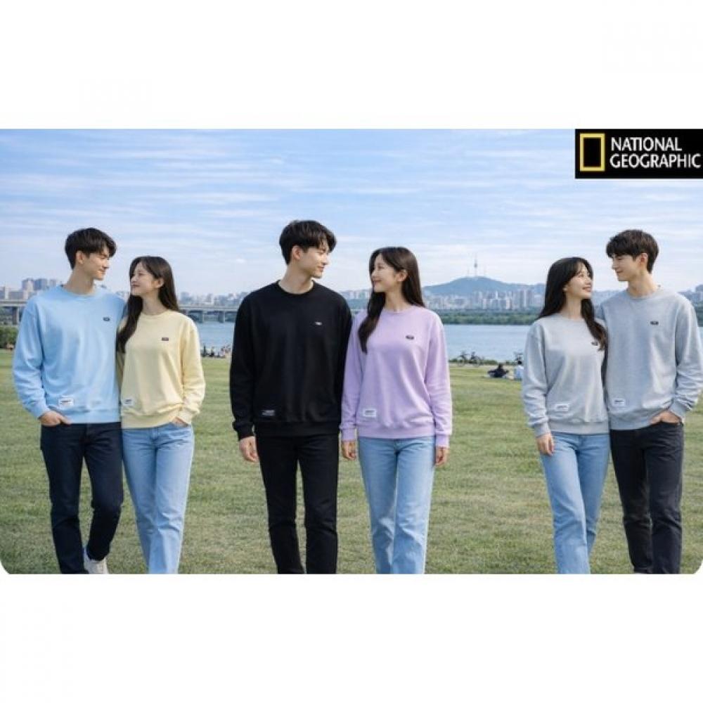 National Geographic Pohlhas Small Logo Sweatshirt N231usw010 CARBON BLACK90S 4370₽