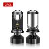 2Pcs Y6 Turbo Fan H4 LED Projector Headlight Projector Lens 6500K Super Bright Auto Hi Lo Beam Bulb LED Lights Car Lamp