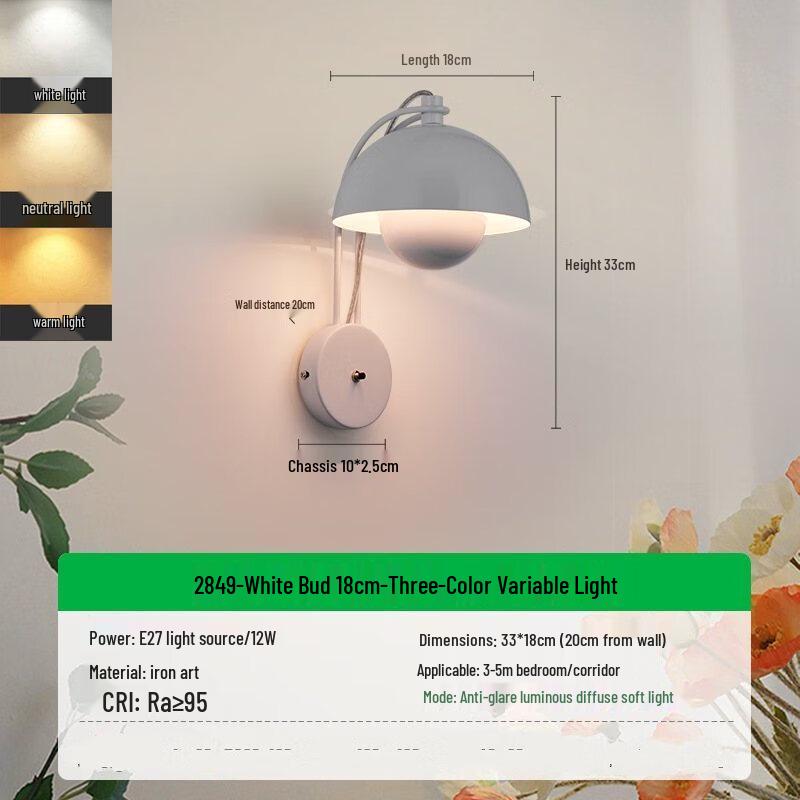 

Minimalist Mushroom LED Wall Lamp