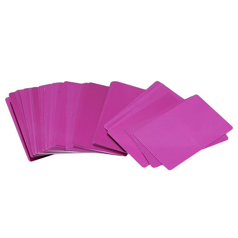 100Pcs Full-color Double-sided Printing Business Card Aluminum Alloy Blanks Card for Customer Laser Engraving DIY Gift Cards