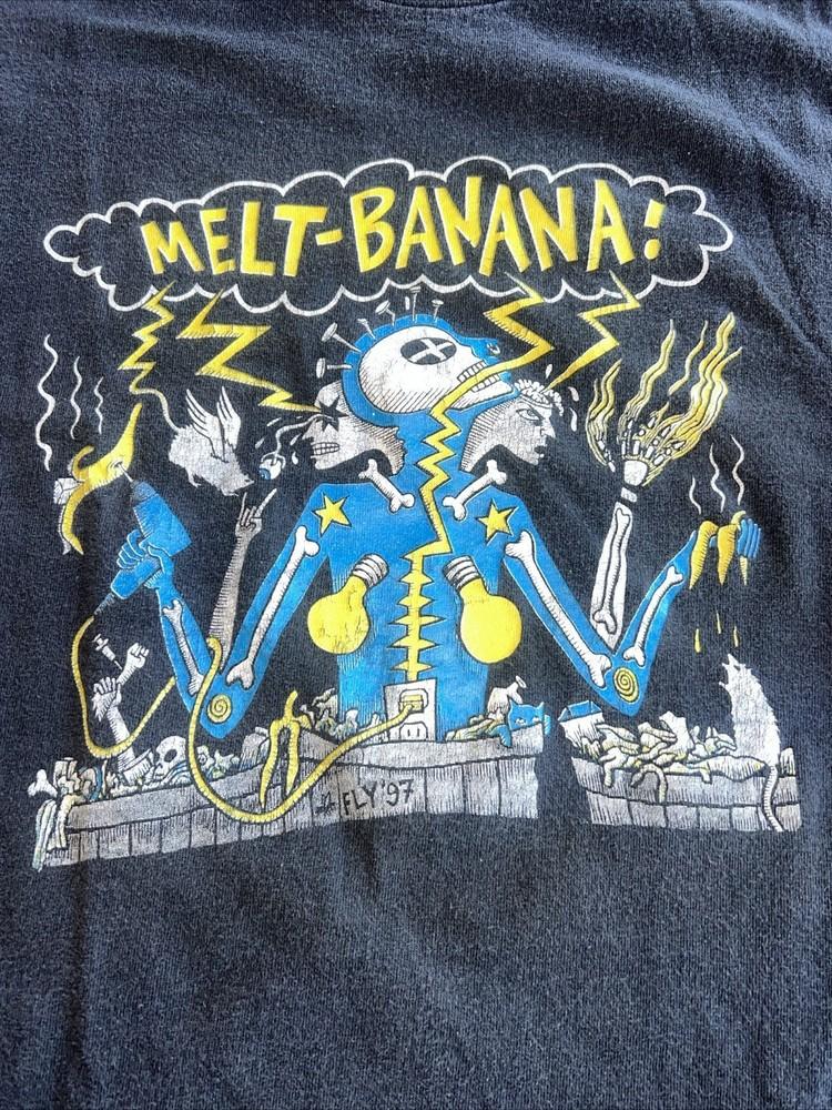 Vintage 90’s Melt Banana Rare T Shirt Punk Rock Concert ZL504 Unisex T-Shirt M