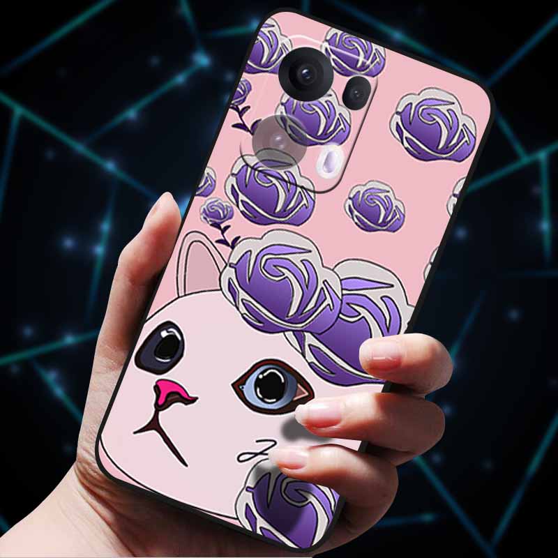3D Flowers Emboss Fundas For OPPO Reno 13 Reno13 Pro 13F 5G Case Soft Silicone Phone Case for OPPO Reno13 Pro Back Cover Coque