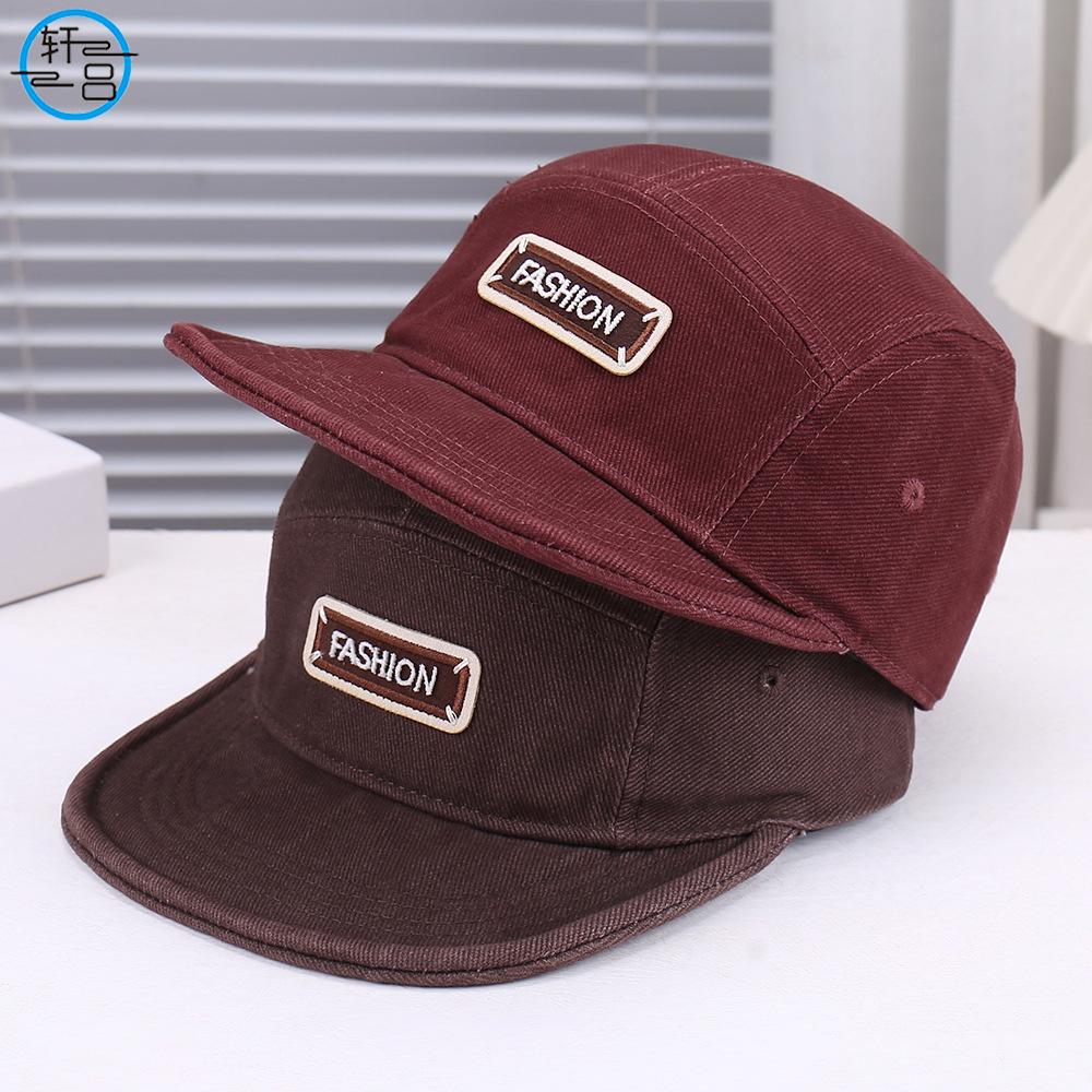 European and American fashion solid color simple and versatile niche cap sticker embroidery with skateboard breathable baseball cap