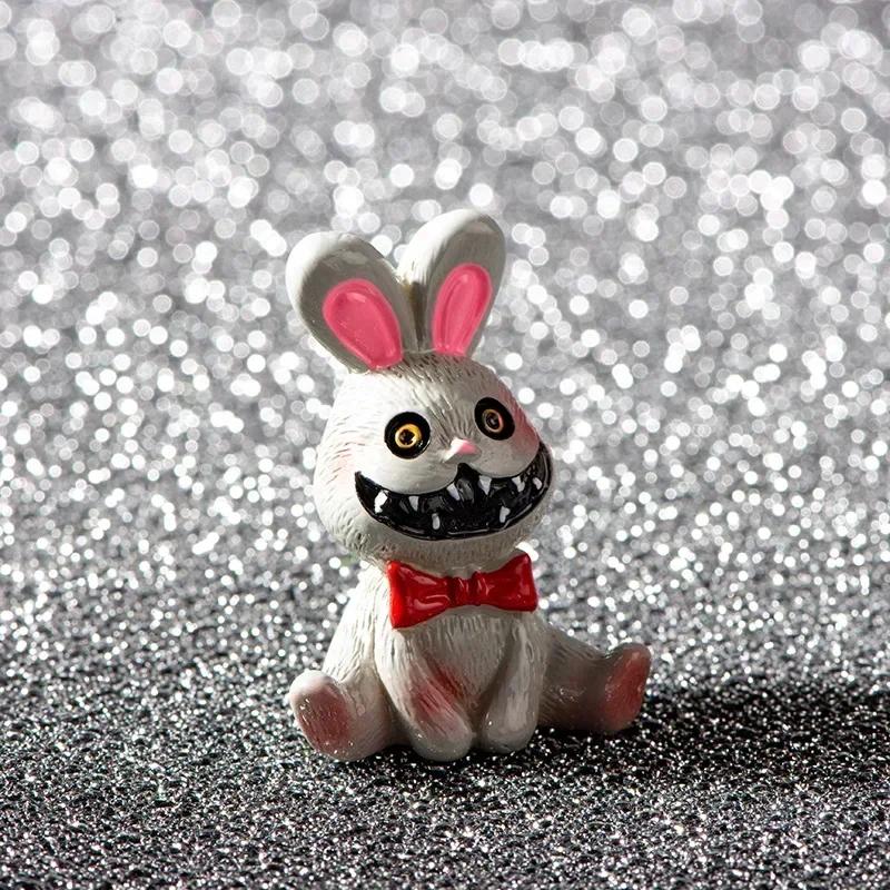 1Pc Halloween Resin Figurines Mummy Skull Bat Ghost Horror Bunny Candle Mini Ornament Micro Landscape DIY Scary Party Decoration