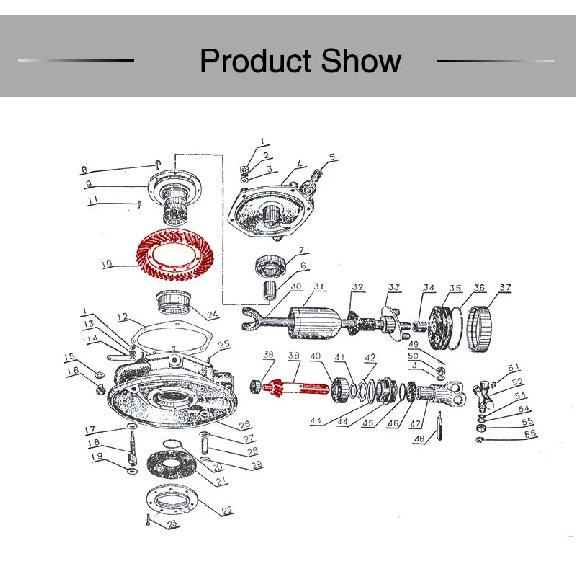 ZSDTRP Final Drive Gears for CJ-K750 With 9:35 / 8:37 Gear Ratio Original Rear Driving Gear