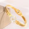 Titanium steel  advanced sense vacuum plating stainless steel four-leaf clover  female non-fading  jewelry