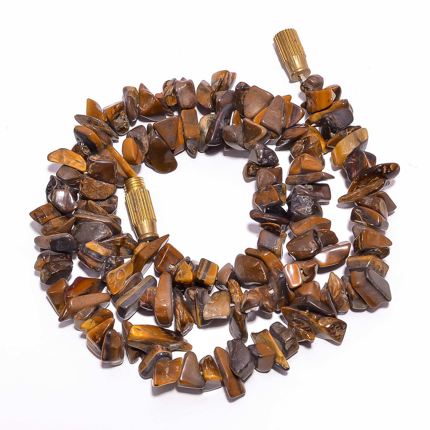 

Натуральный камень Тигровый глаз Неограненные гладкие бусы Ожерелье 5-14 мм 15 UB-7895 UB-7895