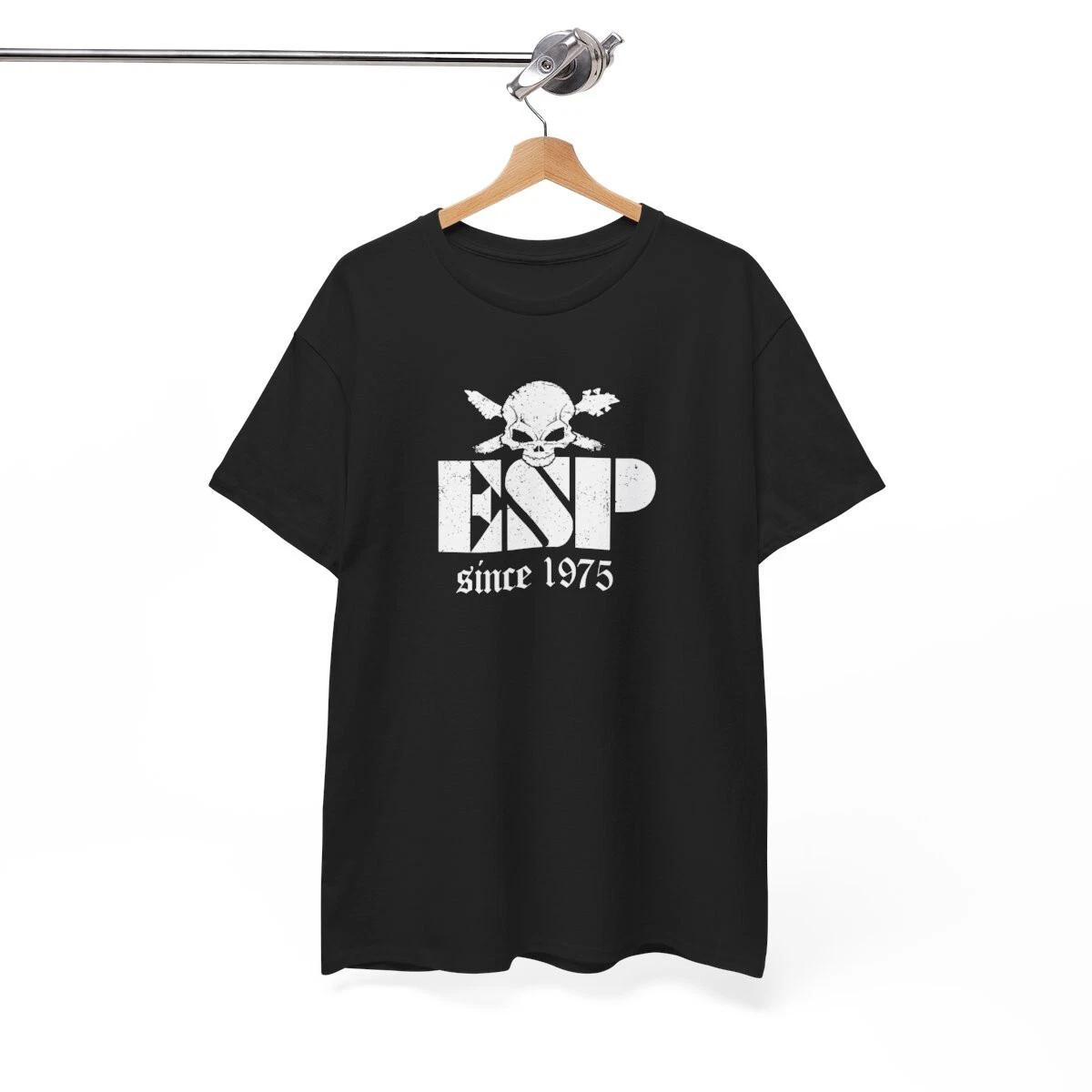 ESP guitars Logo Design Tee Band Black T shirt Size XL S
