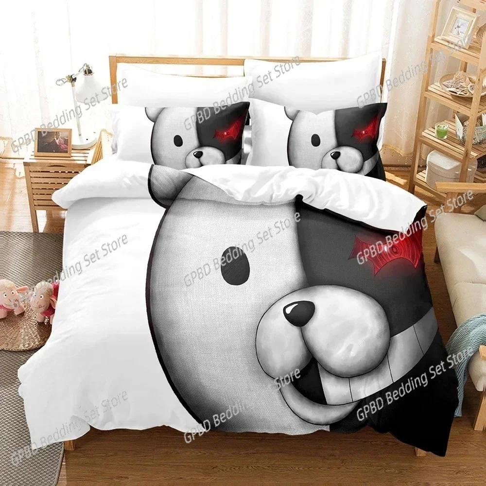 Luxury New 3D Print Anime Danganronpa Bedding Set,Duvet Cover Bed Set Quilt Cover Pillowcase,King Queen Twin Size Girls Adults