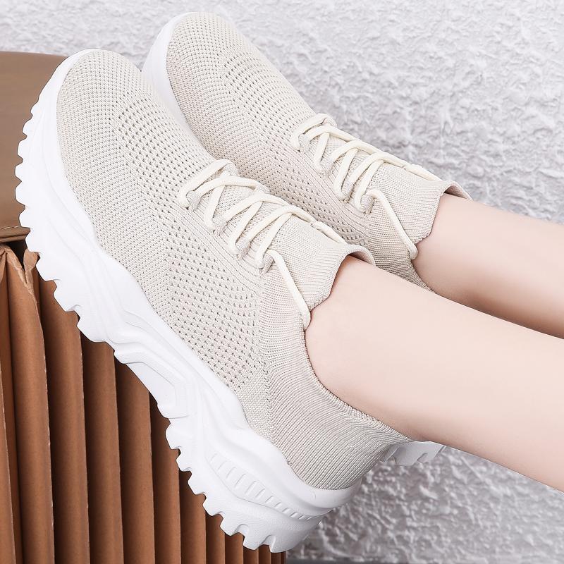 Mode Damenmode Übergröße Ultraleichte Sportlaufschuhe Hohe Qualität Damen Exquisite Mode Einfarbig Lässige Sneaker