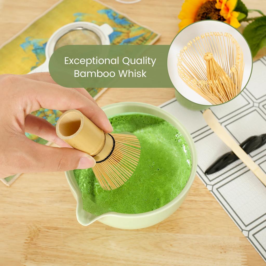 7 Pcs Matcha Kit Professional Matcha Whisk Set Complete Matcha Set Japanese Tea Set Elegant Matcha Starter Kit Basic Matcha