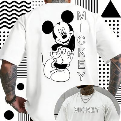 Disney Mickey Mouse Print Pure Cotton Tshirt for Summer 202526 Fashionable Loose Shortsleeved Unisplesy