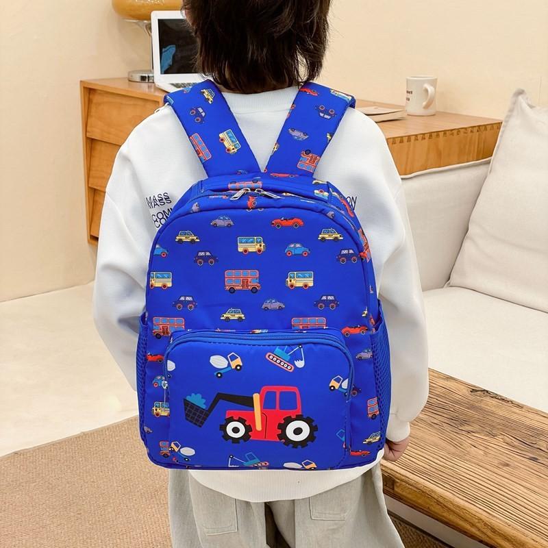 Backpack Capacity Large Cartoon Dinosaur Forklift Simple Schoolbag Boys Girls