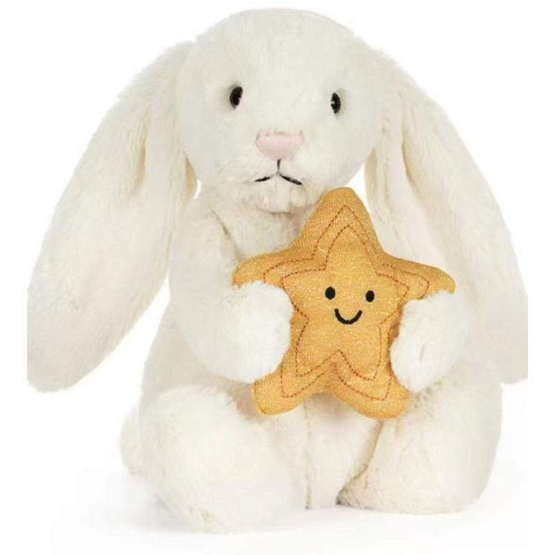 Flower Cloth Plush Toy Soothes Bunny Doll Doll Birthday Gift 31cm