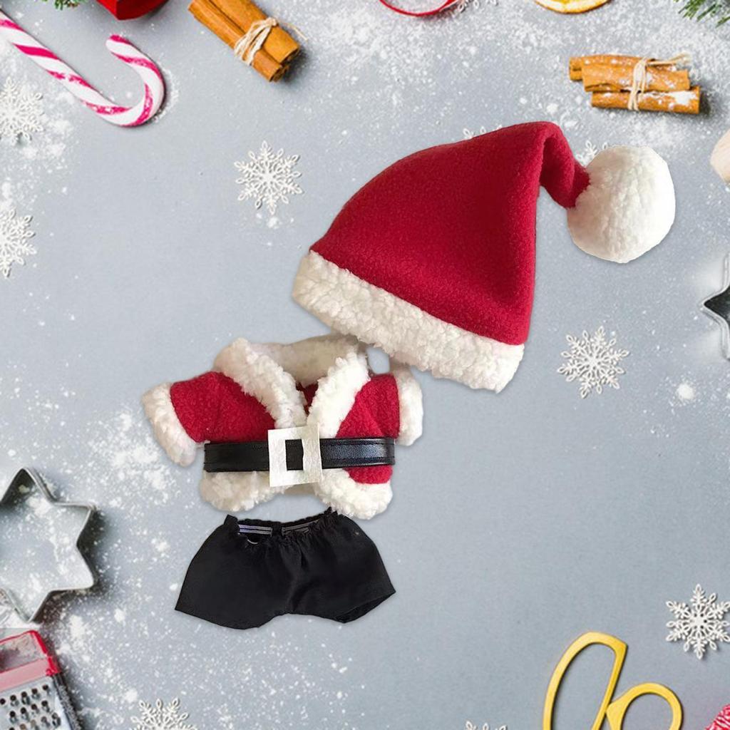 Doll Clothes for 17cm Plush Doll,Cute,Santa Claus Cosplay Stuffed Animals