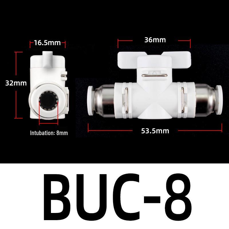 Pneumatic Hand Valve Set with Quick-Plug Connectors BUC 4/6/8/10mm
